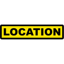 Location fond jaune (30x7cm) - Sticker/autocollant