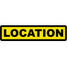 Location fond jaune (30x7cm) - Sticker/autocollant