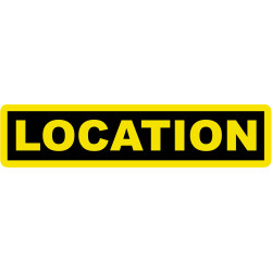 location fond noir (30x7cm) - Sticker/autocollant