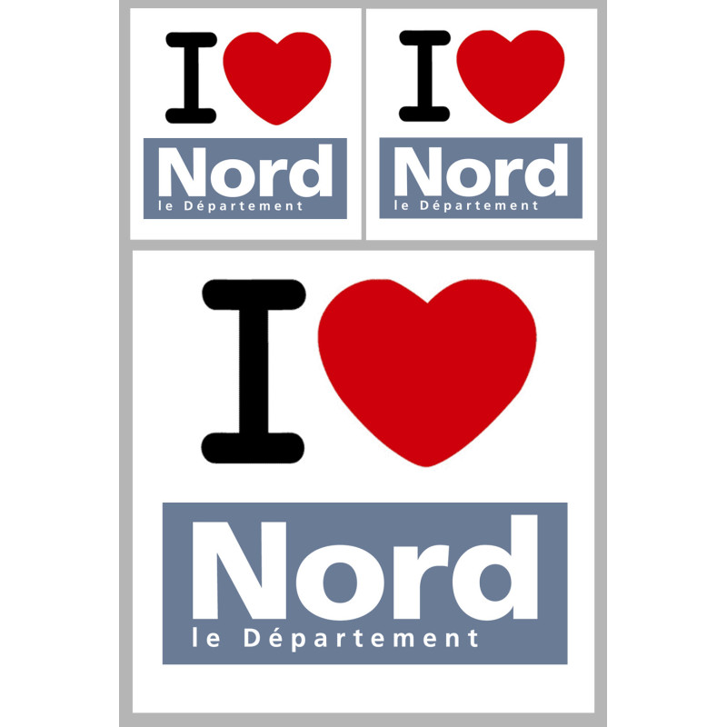 Département 59 le Nord (1fois 10cm / 2 fois 5cm) - Sticker/autocollan