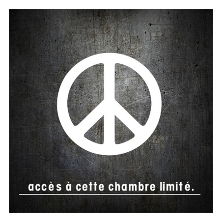 Accès chambre limite PEACE (20x20cm) - Sticker/autocollant