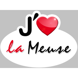 j'aime la Meuse (5x3.7cm) - Sticker/autocollant