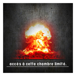 Accès chambre limité - Nucléaire (20x20cm) - Sticker/autocollant