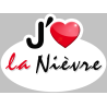 j'aime la Nièvre (5x3.7cm) - Sticker/autocollant