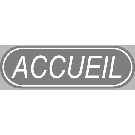 Accueil gris (29x9cm) - Sticker/autocollant