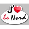 j'aime le Nord (5x3.7cm) - Sticker/autocollant