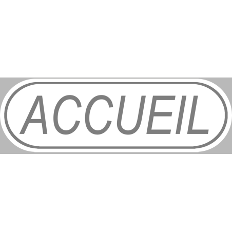 Accueil blanc (29x9cm) - Sticker/autocollant