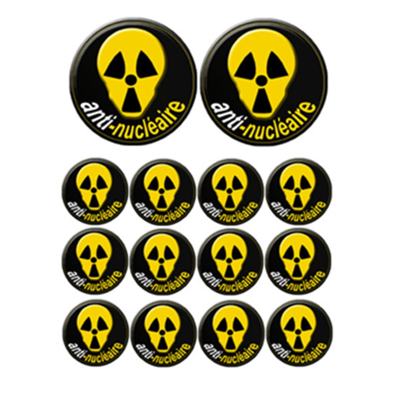 anti-nucleaire - 2fois 10cm 12fois 5cm - Sticker/autocollant