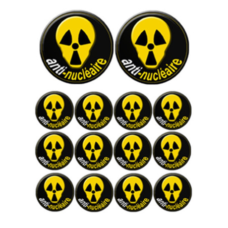 anti-nucleaire - 2fois 10cm 12fois 5cm - Sticker/autocollant