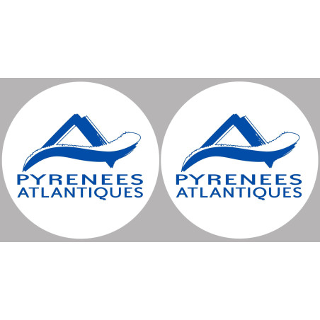 Département 64 les Pyrénées Atlantique (2 fois 10cm) - Sticker/auto