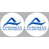 Département 64 les Pyrénées Atlantique (2 fois 10cm) - Sticker/auto