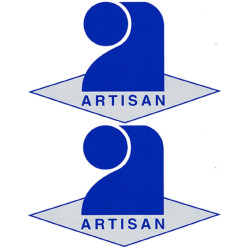 Sticker / autocollant : logo Artisan - 2stickers de x18x11.3cm