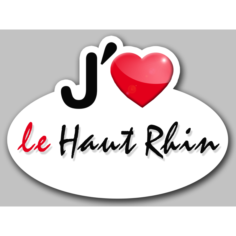 j'aime le Haut Rhin (5x3.7cm) - Sticker/autocollant