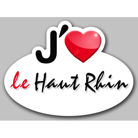 j'aime le Haut Rhin (5x3.7cm) - Sticker/autocollant