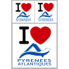 Département 64 les Pyrénées Atlantique (1fois 10cm / 2 fois 5cm) - 