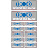 Bâtiment sous protection (2 fois 15x6cm / 10 fois 7x2.5cm) - Sticker/