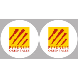 Département 66 les Pyrénées Orientales (2 fois 10cm) - Sticker/auto