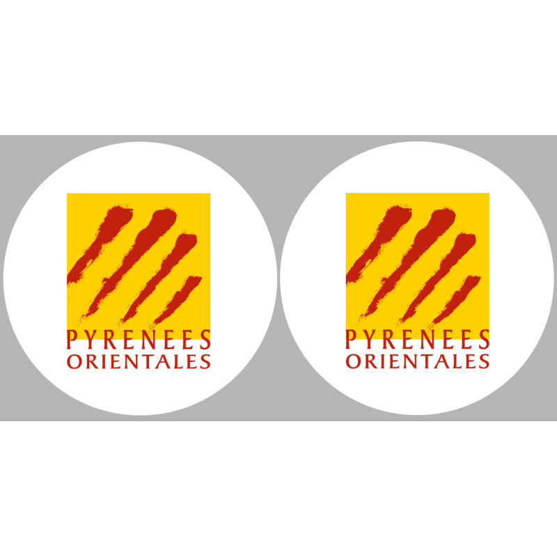 Département 66 les Pyrénées Orientales (2 fois 10cm) - Sticker/auto