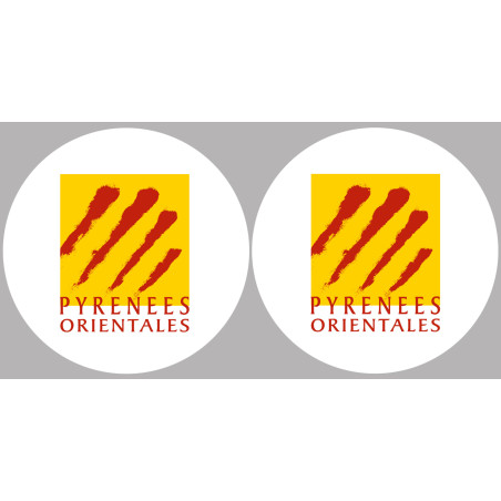 Département 66 les Pyrénées Orientales (2 fois 10cm) - Sticker/auto