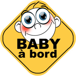 Sticker / autocollant : Baby a bord universel - 10cm