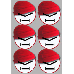 Bonnet rouge (6 fois 10cm) - Sticker/autocollant