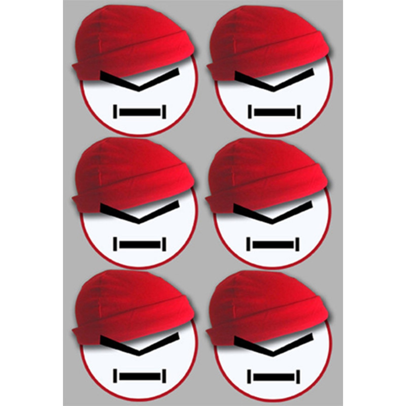 Bonnet rouge (6 fois 10cm) - Sticker/autocollant