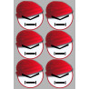 Bonnet rouge (6 fois 10cm) - Sticker/autocollant