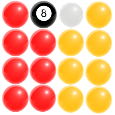 Boule de billard anglais (16 fois 5cm) - Sticker/autocollant