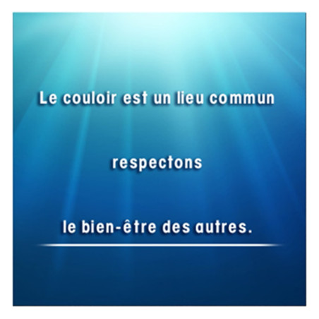 Espace commun couloir (15x15cm) - Sticker/autocollant