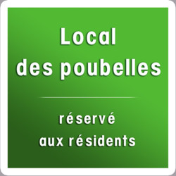 local des poubelles (20x20cm) - Sticker/autocollant