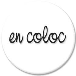 En coloc fond blanc (10cm) - Sticker/autocollant