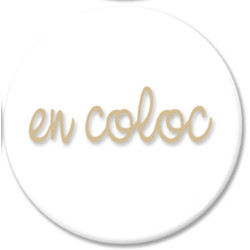 En coloc couleur dorée (10cm) - Sticker/autocollant