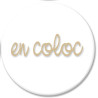 En coloc couleur dorée (10cm) - Sticker/autocollant