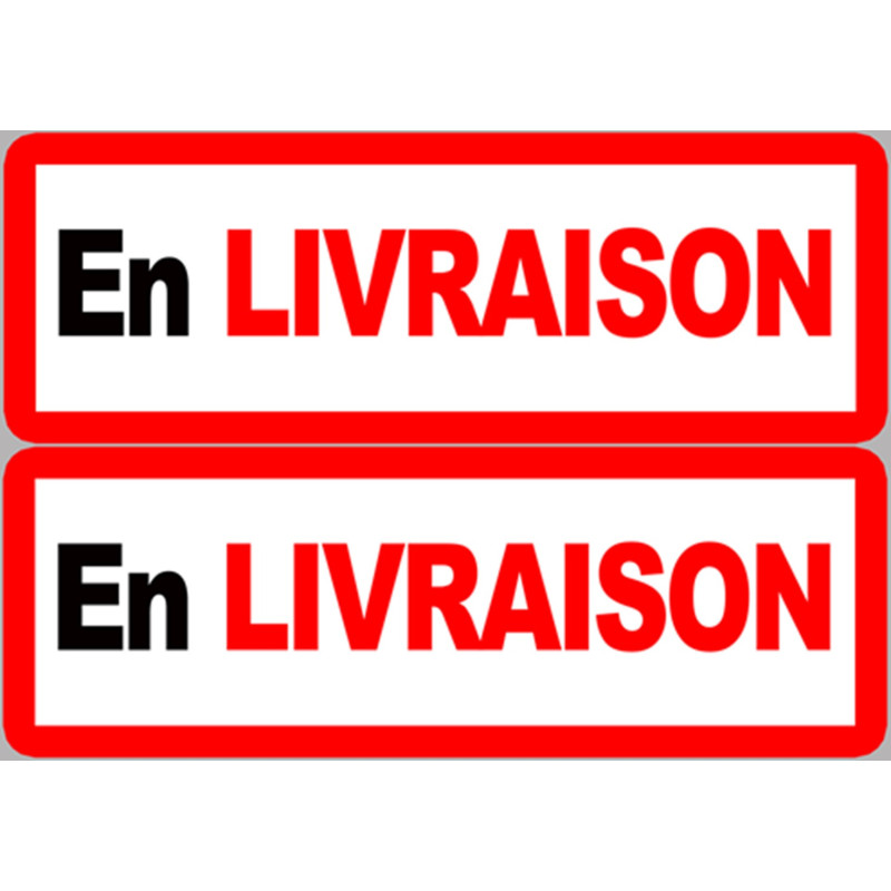 En livraison - 2 stickers de 29x10cm - Sticker/autocollant