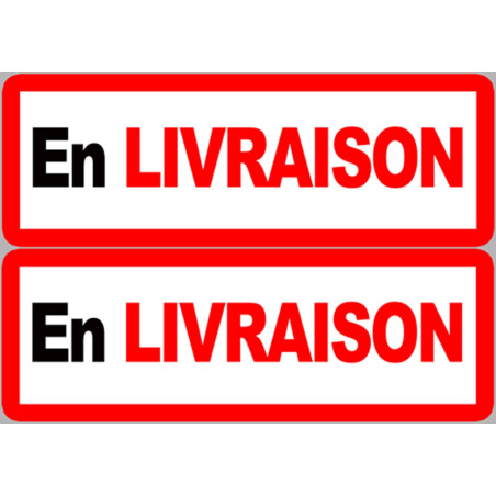 En livraison - 2 stickers de 29x10cm - Sticker/autocollant