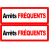 Arrêts fréquents (2 fois 29x10cm) - Sticker/autocollant