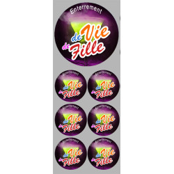 Enterrement de vie de fille (1fois 9cm - 6fois 5cm)  - Sticker/autocol