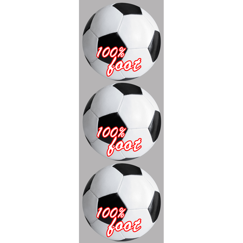 Football (3 fois 9cm) - Sticker/autocollant