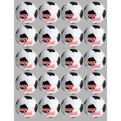 Football (20 fois 5cm) - Sticker/autocollant