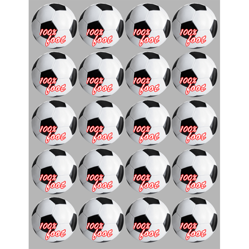 Football (20 fois 5cm) - Sticker/autocollant