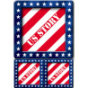 USA Story carré - 1fois 19,5cm - 2fois 9cm - Sticker/autocollant