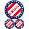 USA Story (1 fois 19,5cm & 2 fois 9cm) - Sticker/autocollant