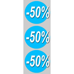 remise 50% (3fois 10cm) - Sticker/autocollant