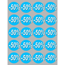 remise 50% (20fois 5cm) - Sticker/autocollant