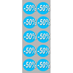 remise 50% (10fois 5cm) - Sticker/autocollant