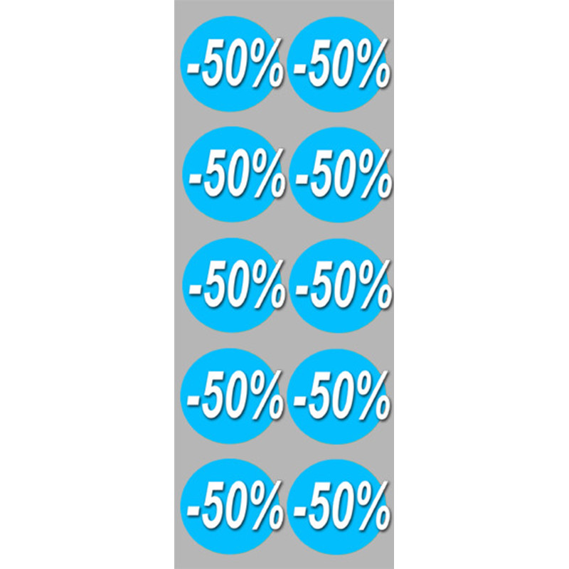 remise 50% (10fois 5cm) - Sticker/autocollant