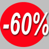 Soldes remise 60% (20cm) - Sticker/autocollant