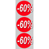 remise 60% (3fois 10cm) - Sticker/autocollant