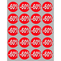 remise 60% (20fois 5cm) - Sticker/autocollant