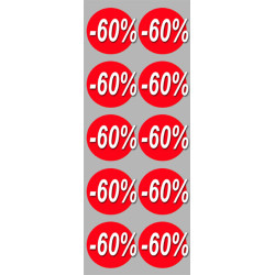 Stickers / autocollants Ronds 60% 5